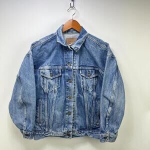 Vintage 80s Levis White Tab Denim Jacket Medium Trucker